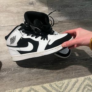 High top Black and White Jordans